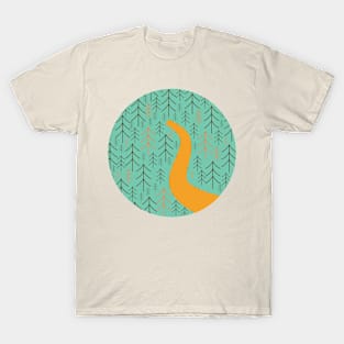 Forest Path - Retro colors T-Shirt